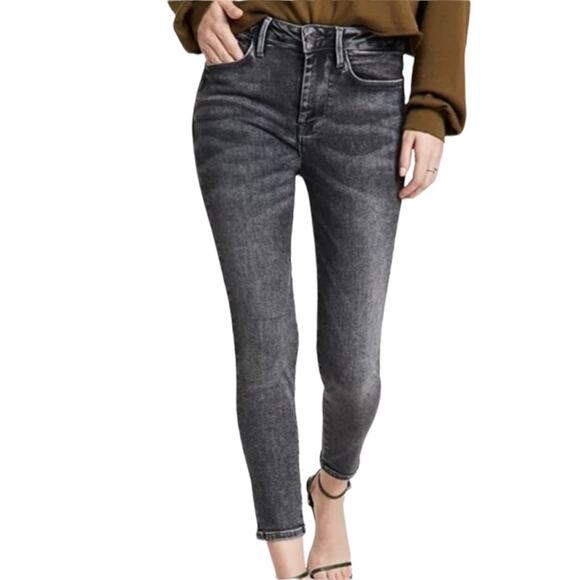 FRAME Denim Le One Skinny Crop Size 2 Hughes Wash High Rise Size 2 - Picture 9 of 9